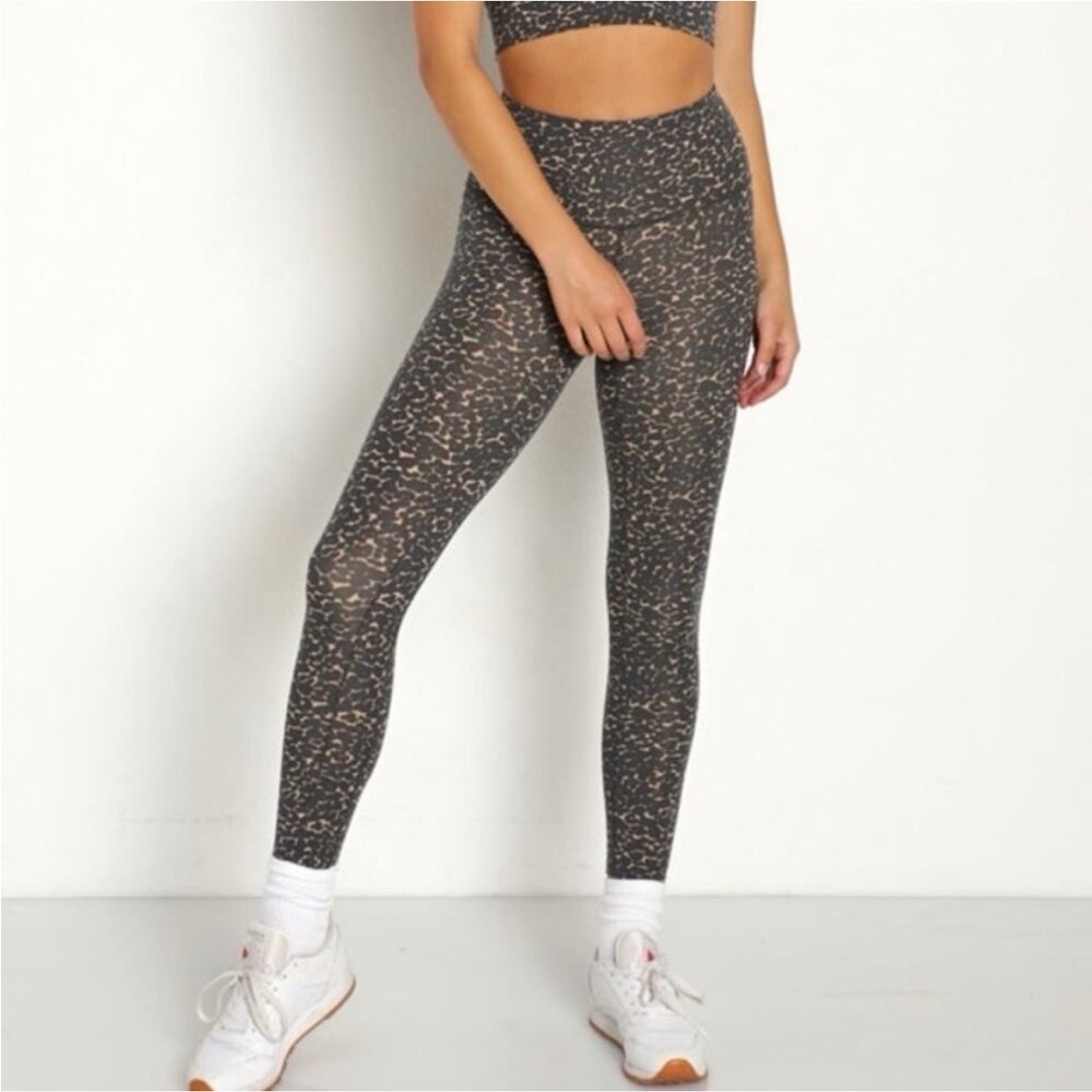 Varley Lets Move Cluster Leopard Brown Leggings